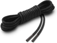 GRAH SANGRAH® (2 Pair) Waxed Round Shoelaces Dress Shoes Boots Leather Shoe Laces for Formal Shoes  - 120 cm, Black